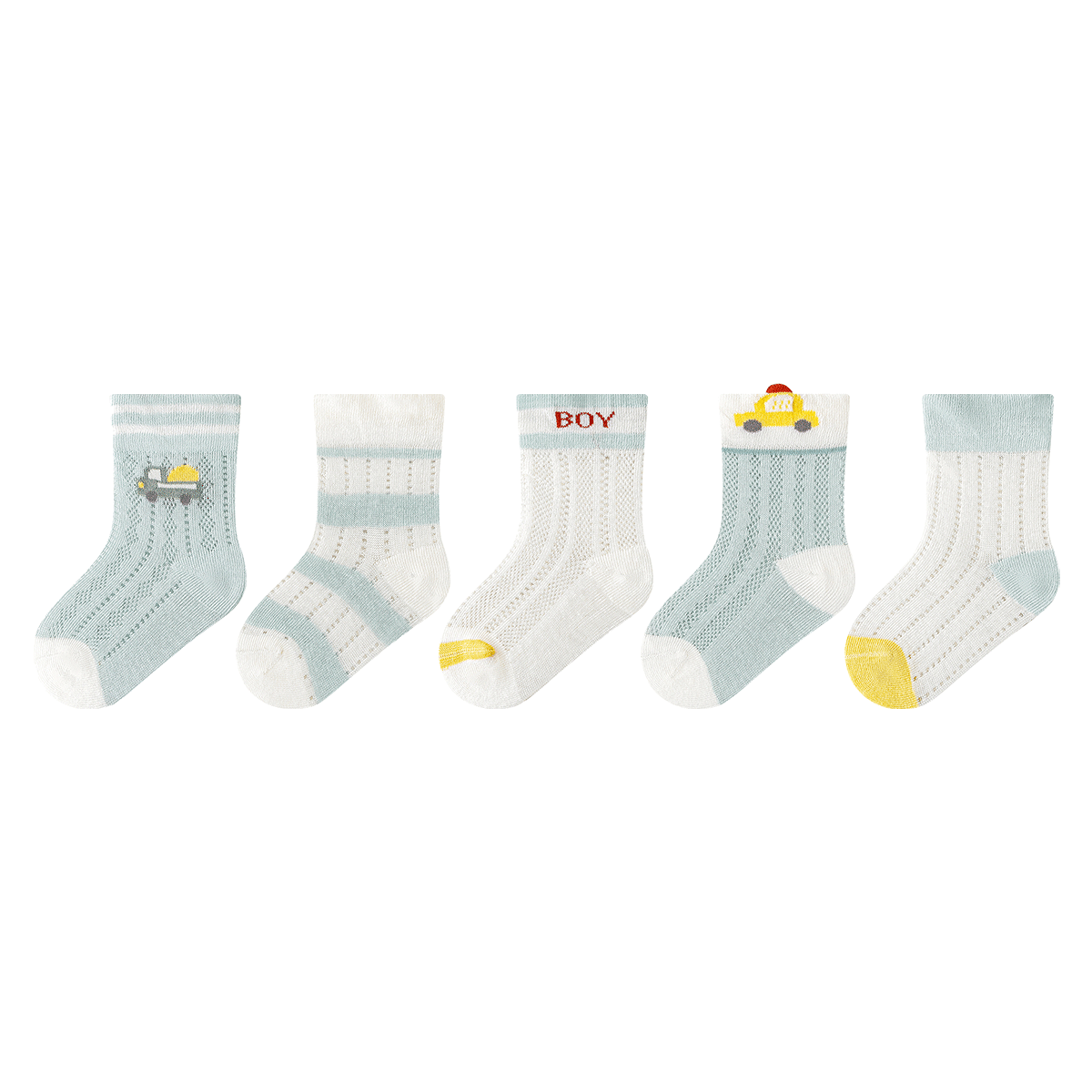 Little Pig Banner A-Class Xinjiang Long-Staple Cotton Baby Newborn Summer Mesh Thin Skin-Friendly High Elastic Non-Binding Cute Cartoon Socks