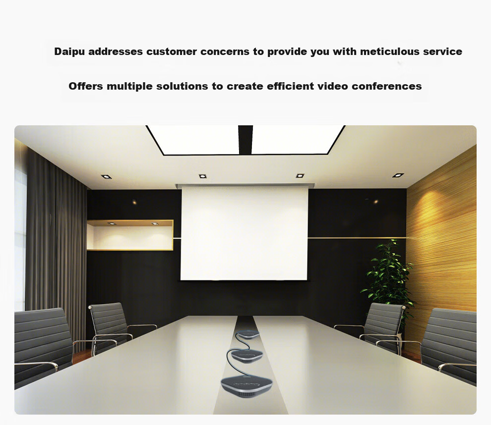 DAIPU 4K Ultra HD 12x Video Conference Kit DP-G100 Conference Solution Camera Wireless Wired Bluetooth Pickup Omnidirectional Conference Microphone 8