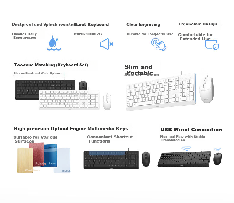 PHILIPS SPK6207 Wired Keyboard Business Office Keyboard for Desktop Computer And Laptop Universal Home Use USB Interface Ergonomic Keyboard for Corporate Procurement Black 2