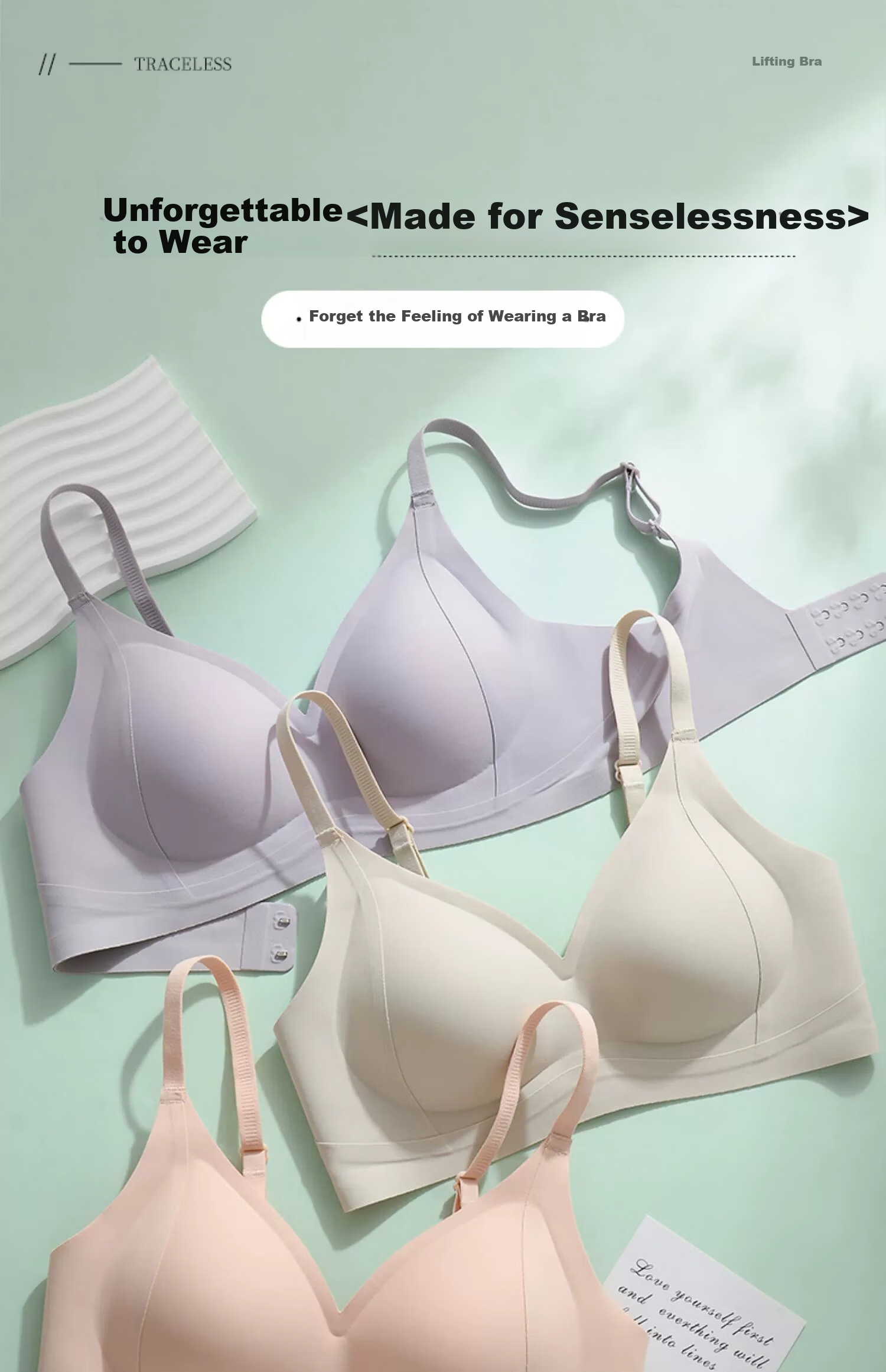 Bingxue Muxian Seamless Women's Small Bust Push-Up Anti-Sagging Bra Sexy Wireless Sports Bra Qixi Gift 28
