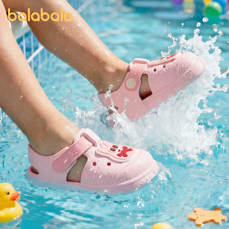 Balabala Kids Summer Sandals Boys Girls Hole Shoes Toddler Sports Outdoor Beach Sandals Baby Kindergarten Hole Shoes