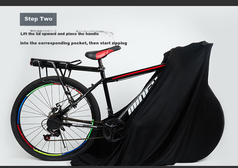40,000 Kilometers Bicycle Dust Cover Road Mountain Bike Protective Cover High Elastic Wheel Cover Sunshade Black Full Coverage 11