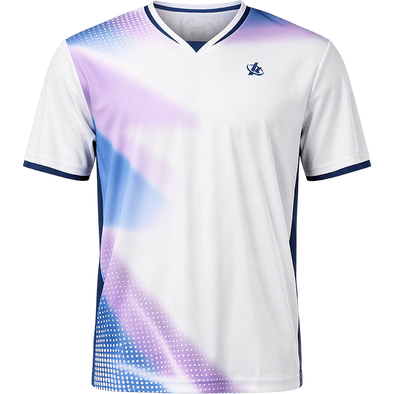 KAWASAKI Unisex Badminton Short Sleeve T-Shirt Match Jersey Agile Purple [Unisex] 2XL