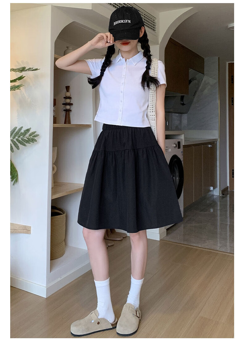 Langsha Japanese Style Women's Summer 2026 New High Waist Slim A-Line Mini Skirt Five-Point Shorts College Style 19