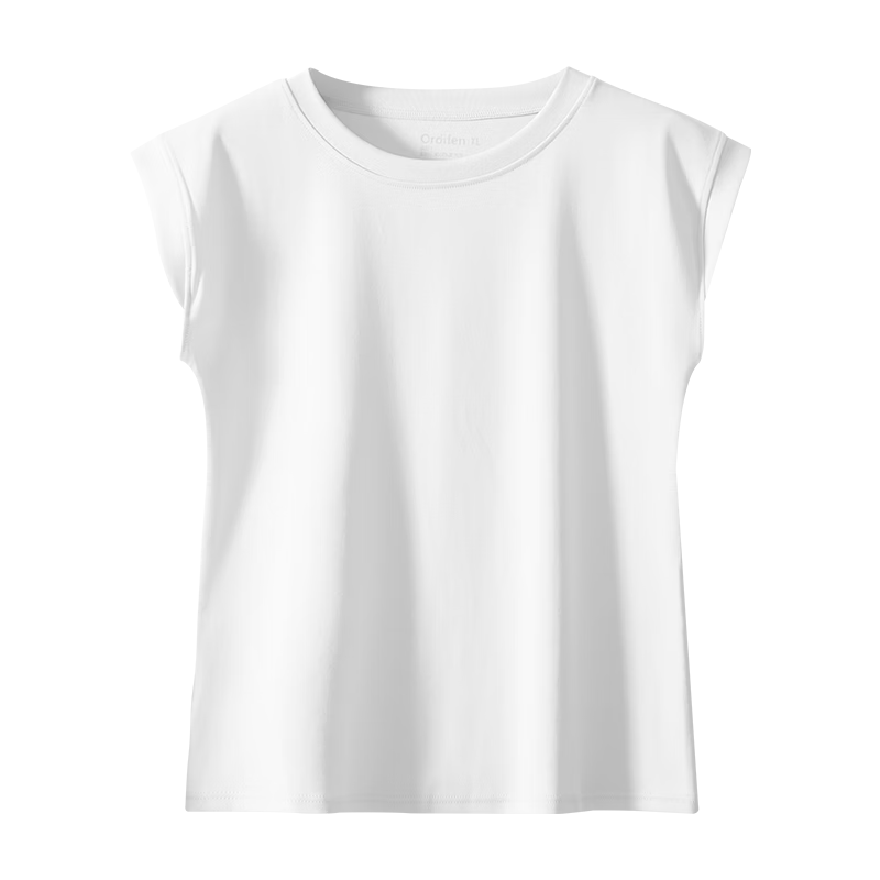 Audifine Women's Slim Fit Camisole Tank Top Spring Summer Small Cap Sleeve Cotton Modal Sleeveless Innerwear White L