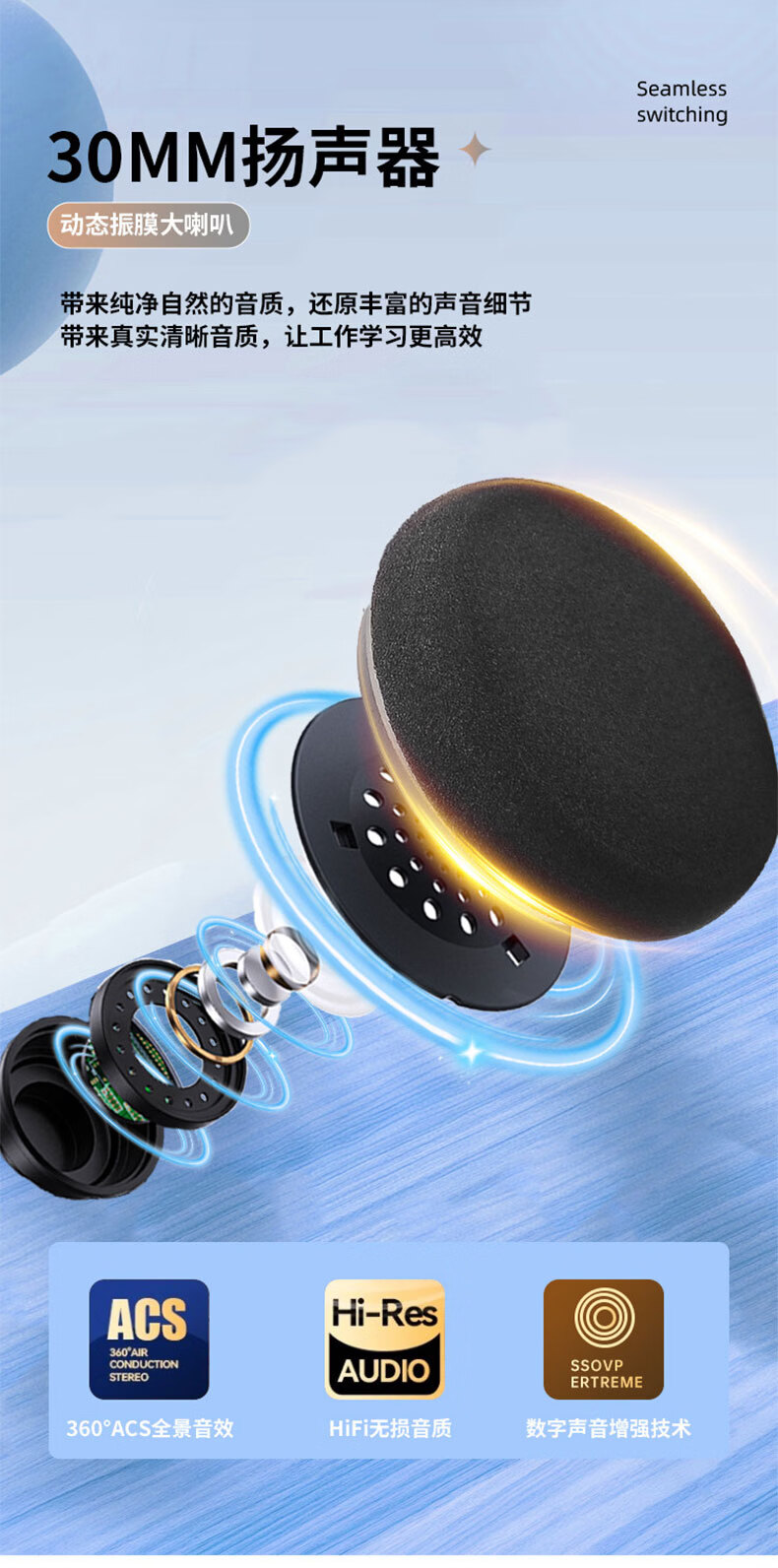 Yin Ai Jia Customer Service Headset Over-Ear Noise Cancelling Microphone Desktop Computer Headset 2-in-1 USB 3.5mm 6