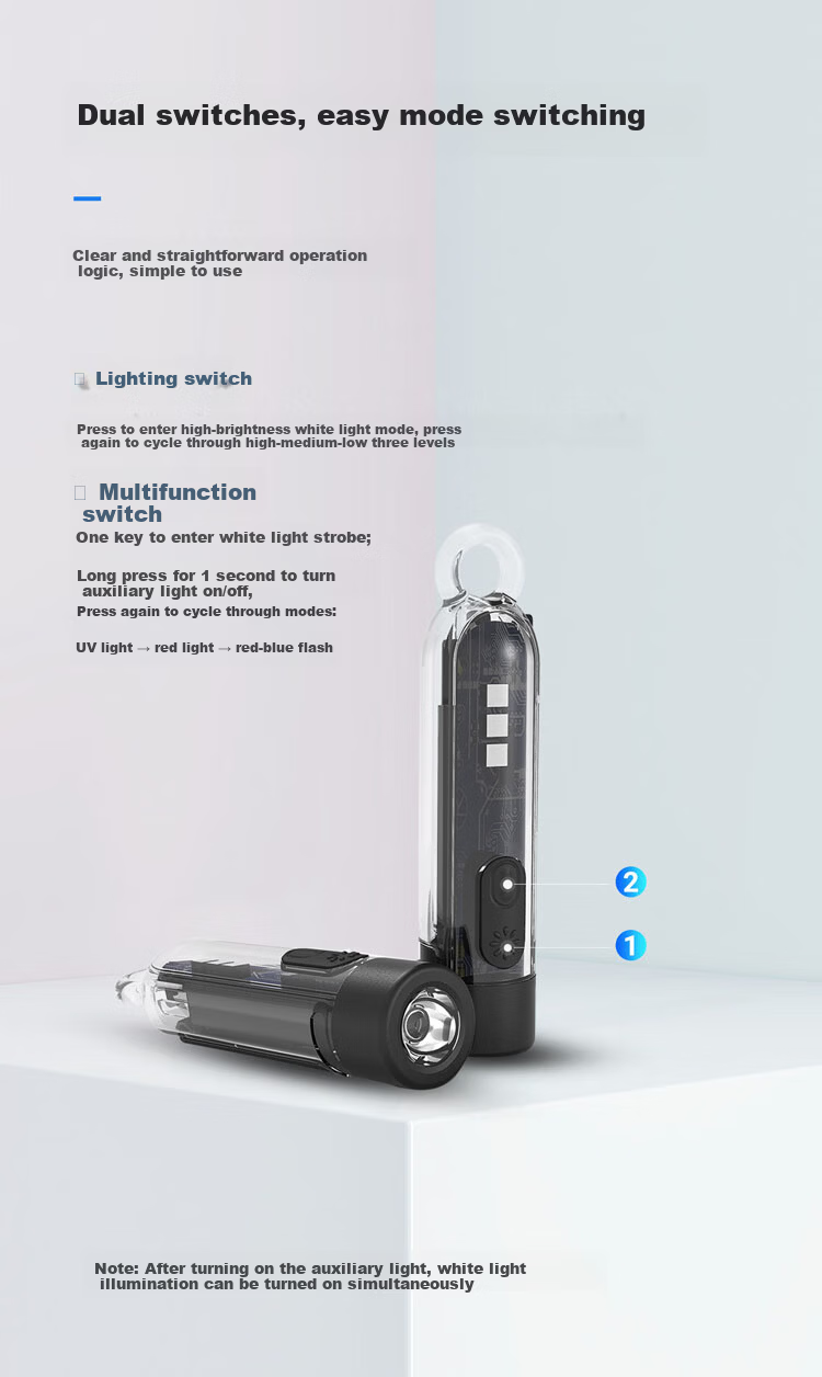 NEXTORCH K40 Multi-Light Keychain Flashlight UV Ultraviolet Detection Portable Mini Rechargeable Torch 6