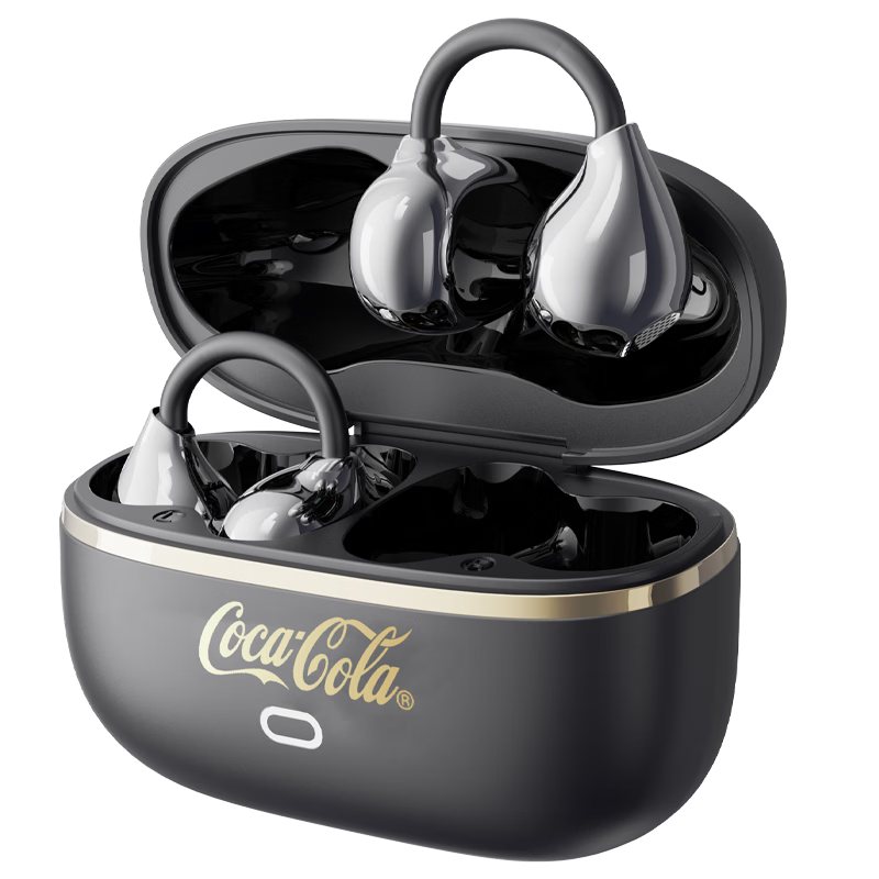 Coca-Cola CX03 Bluetooth Bone Conduction Clip-On Open-Ear Wireless Sports Running Gaming Earphones Long Battery Life 2026 Latest Unisex Student Gift