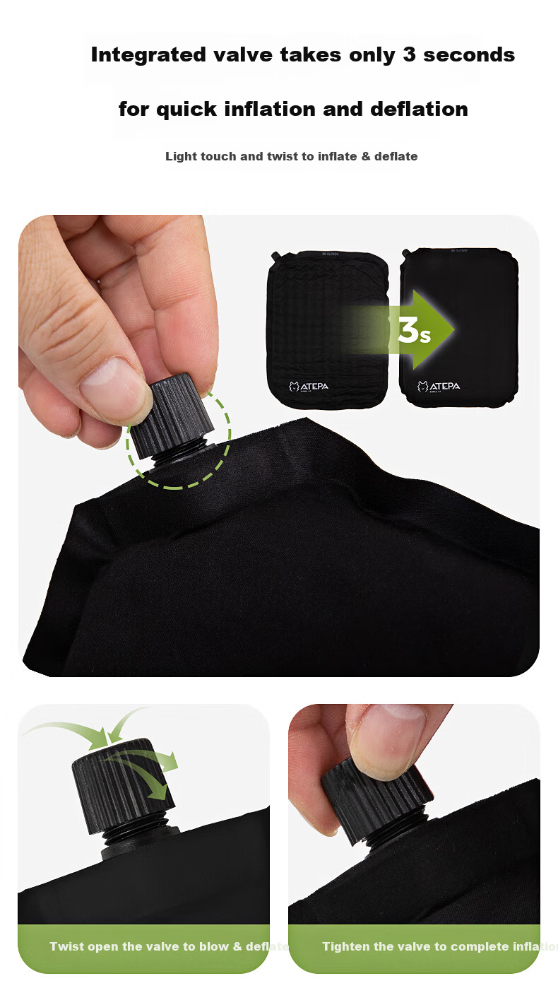 ATEPA Ultra-Light Eco-Friendly Inflatable Camping Stadium Seat Outdoor Camping Mat 8