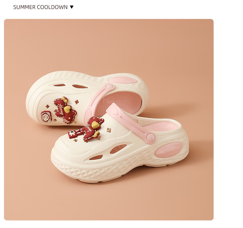 Cartelo Crocodile Cartoon Clog Shoes for Women Summer Sandals Beach Open Toe Slippers 1741 Pink Size 35-36 13
