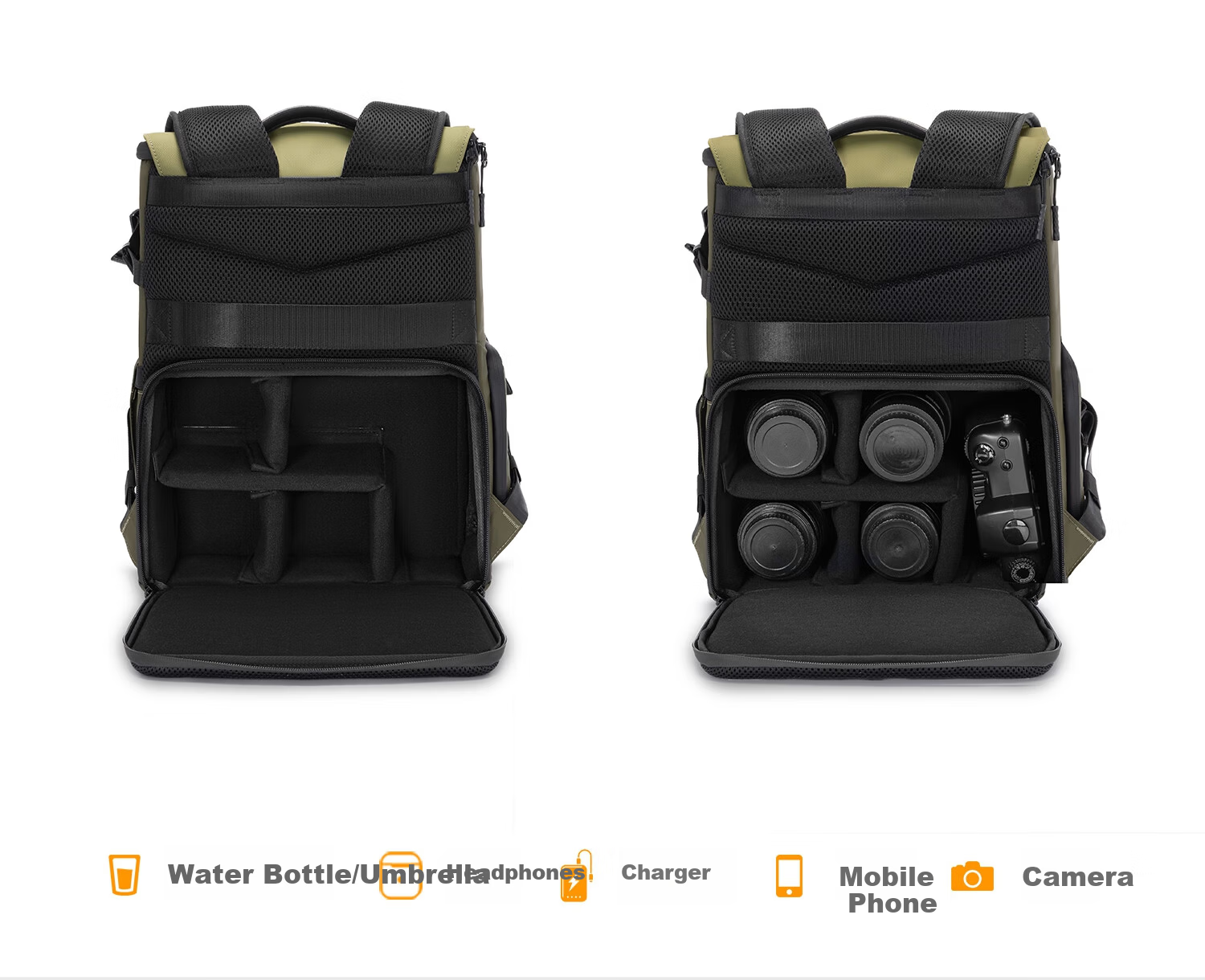 CWATCUN Kaden Camera Backpack Outdoor Photography Waterproof Large Capacity Storage Bag 4