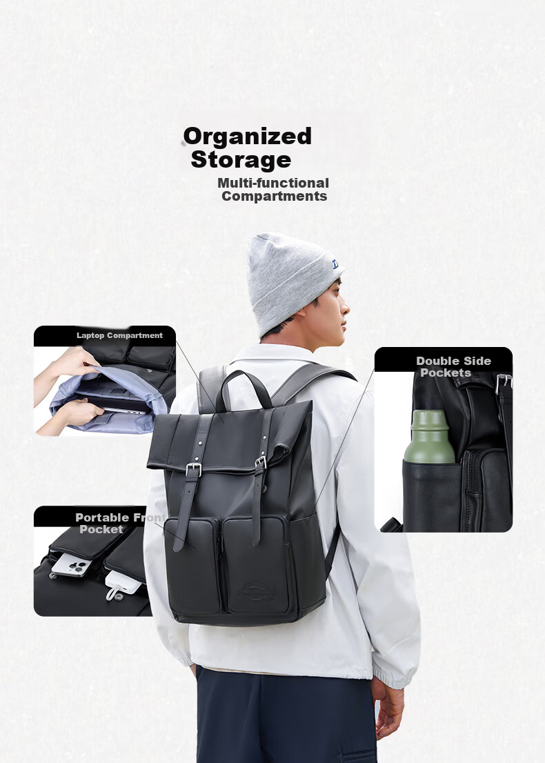 Dickies Men's Multifunctional Waterproof Large Capacity Laptop Backpack for Work, Commuting, Travel, and Students 2