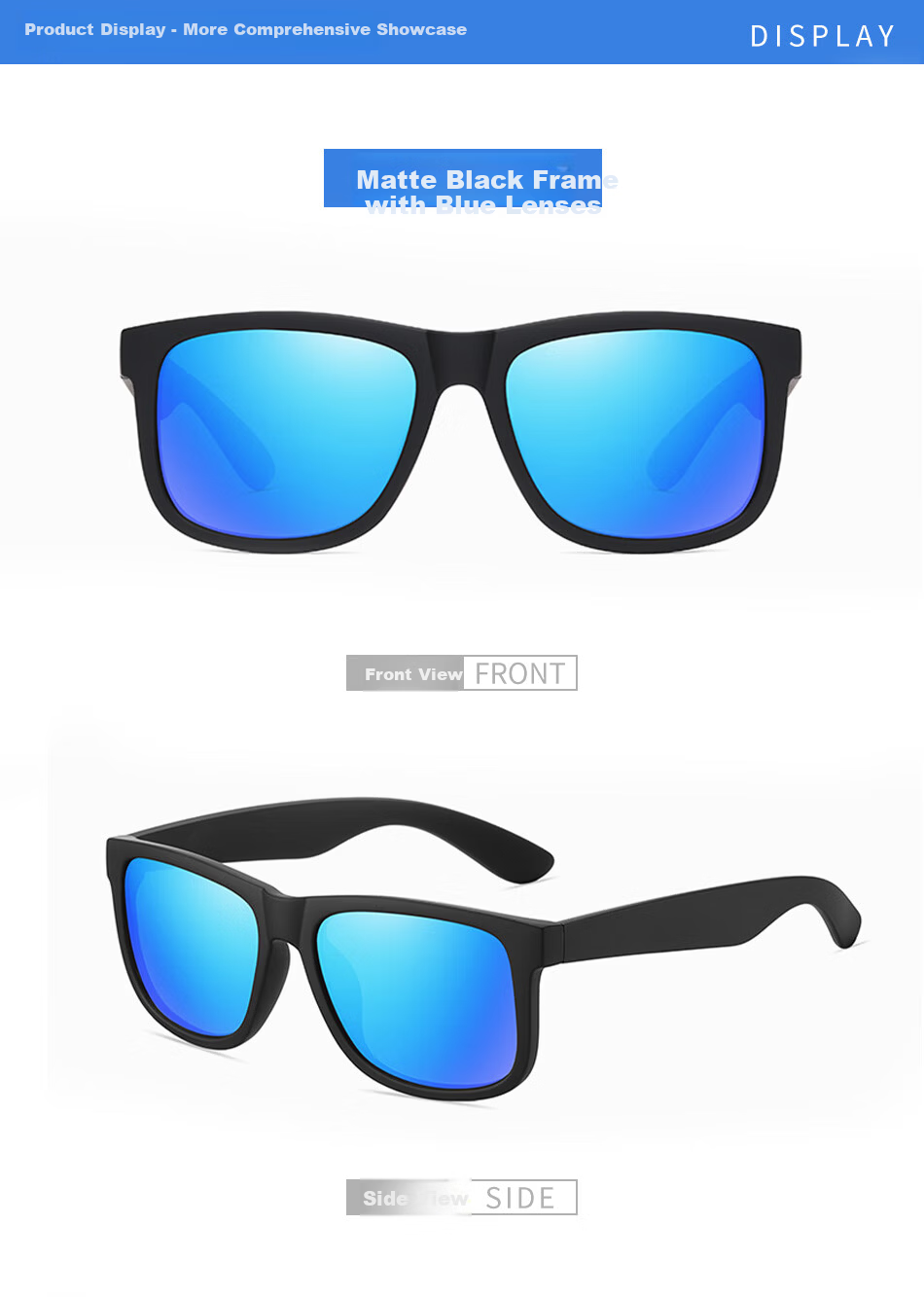 DRATRA Polarized Sunglasses Unisex Large Frame UV Protection Fishing Outdoor Sports Fashion Trendy Sunglasses 7