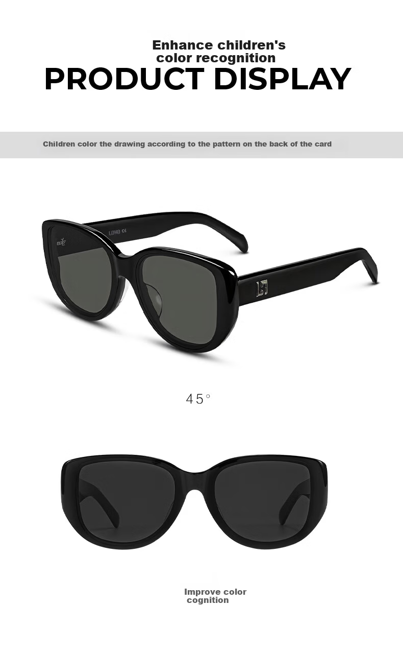 LOHO Cat Eye Sunglasses for Women Large Frame Wide Edge Square Round Face Slimming Retro UV Protection Driving Sunglasses Professional 12