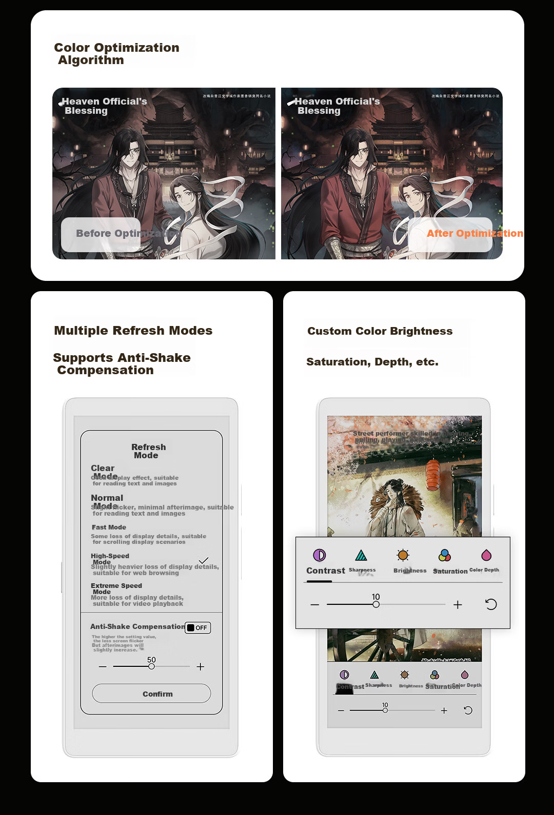 Moaan e-ink Book Ultra [New Release] 6.13-inch Color E-Reader E-Ink Screen Lightweight Portable Pocket Commuter 6+64GB Brown Jade 17