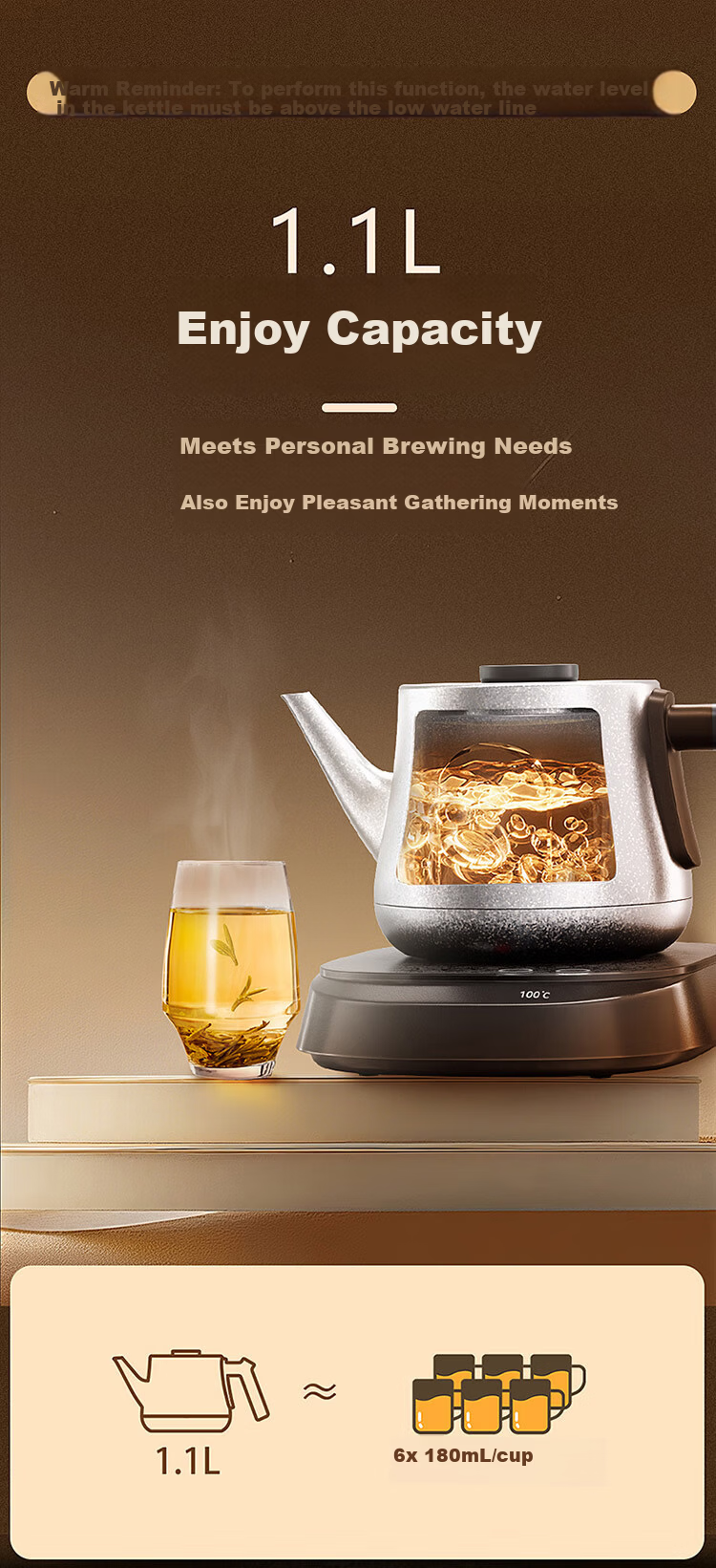 KAMJOVE Pure Titanium Electric Kettle Fully Automatic Bottom Water Supply Electric Kettle New Model Temperature Control Integrated Automatic Electric Kettle AI-95 for Boiling Water and Brewing Tea 25