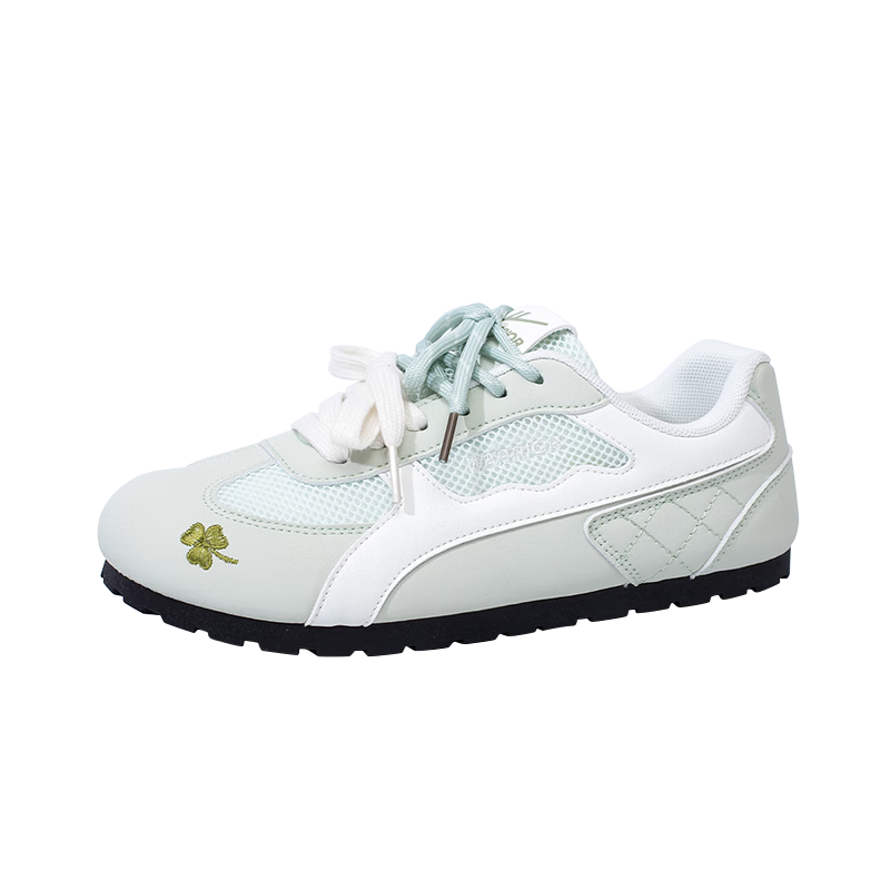 Warrior Women's Shoes, Summer New Style, Mesh Breathable Soft-Soled Training Shoes, Lightweight Versatile Casual Shoes, Sports Sneakers, Light Green, Size 39