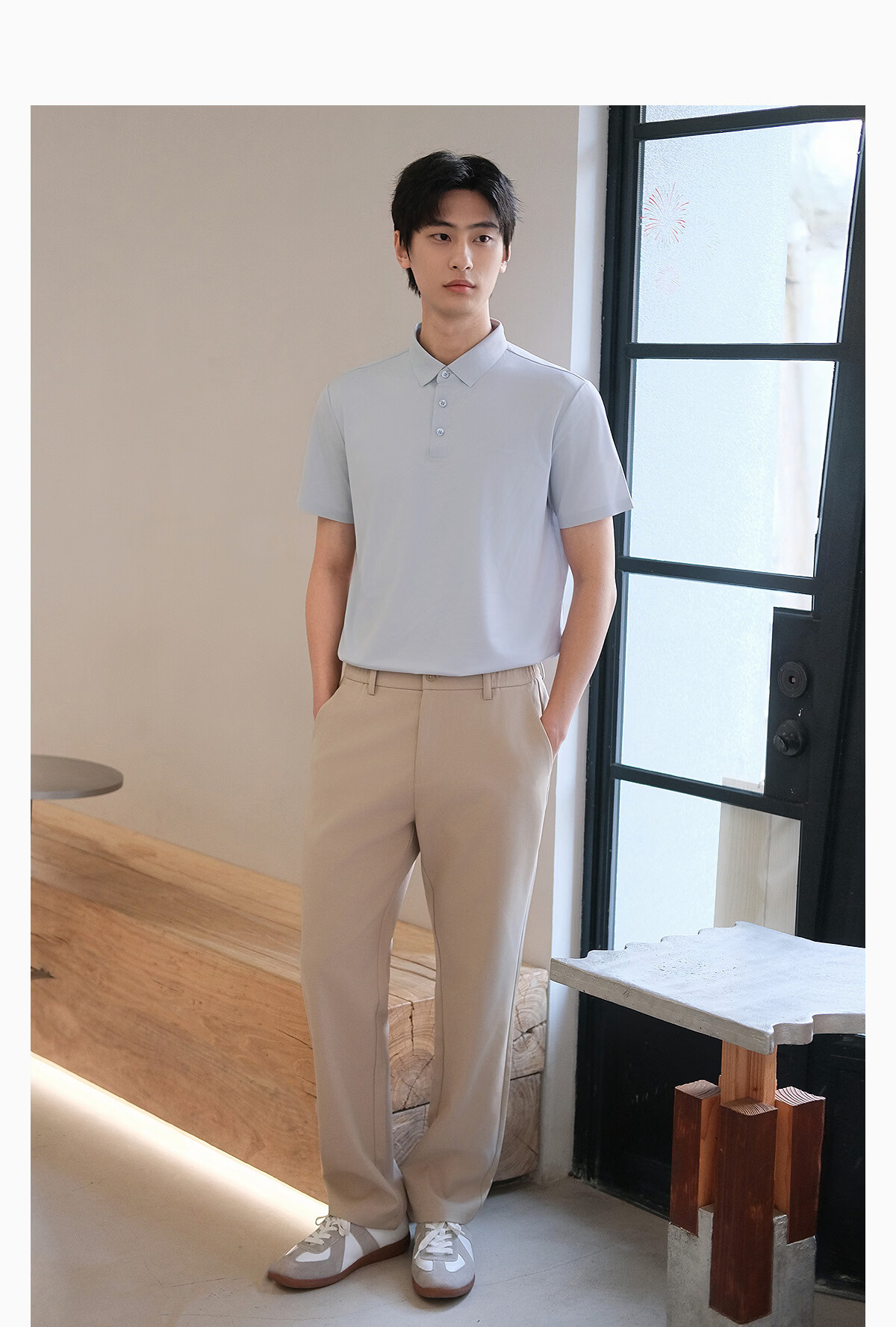 Hongdou Men's Polo Shirt All-Purpose Ice Silk 7A Antibacterial Sunscreen Comfortable Short Sleeve Polo 13