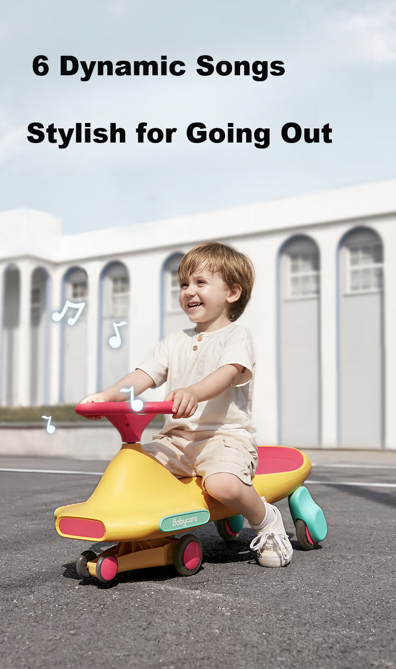 Babycare Noah Twist Ride-On Anti-Tip Toddler Scooter Rocking Car Baby Glide Toy 3-6 Years Rubber Pink 1