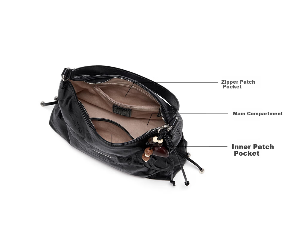 Cnoles Huaying Women's Large Capacity Cowhide Crossbody Tote Small Luxury Hobo Bag Birthday Gift 14