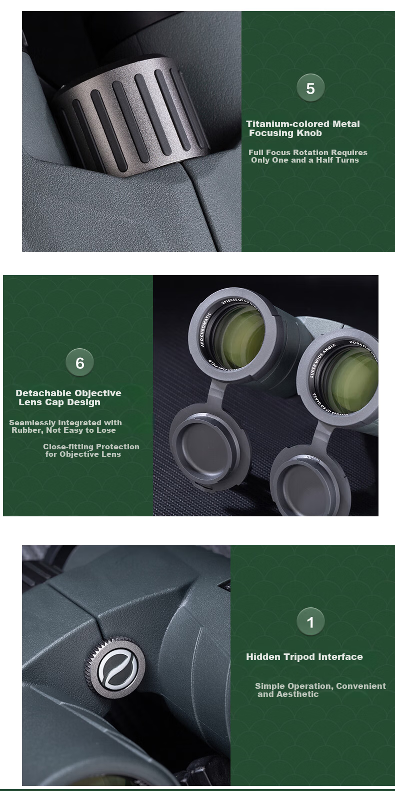 BOSMA Qinglong 10X42 APO 92% High Transmittance 70° Ultra Wide Angle Dual ED Field Flattening Magnesium Alloy HD Binoculars 26