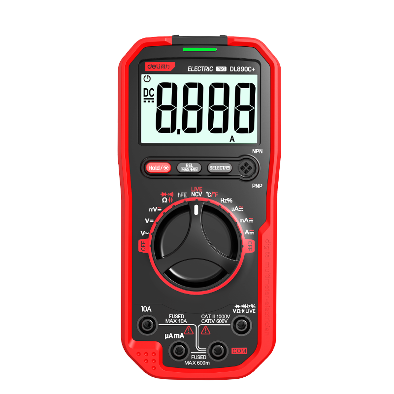 Deli Intelligent Anti-Burn Multimeter, Electrician-Specific Digital Multimeter, Home Large Screen Digital Display, 5999 Digits DL890C+