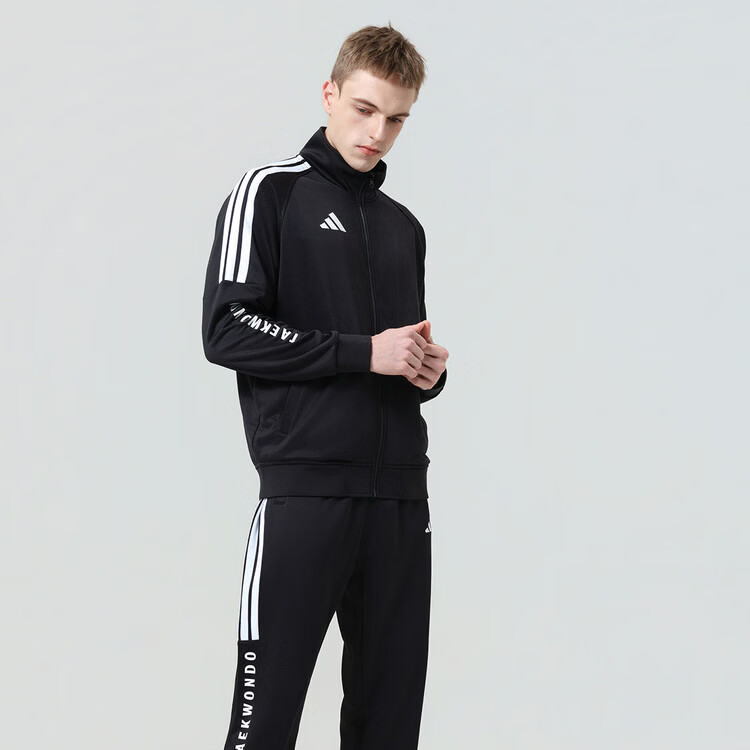 Adidas 2026 Spring New Loose Slim Breathable Casual Commuter Sports Jacket 3XL Black White 1