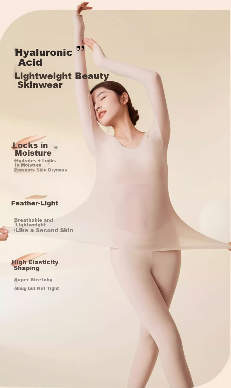 Hug Cotton Ultra-Thin Hyaluronic Acid Antibacterial Skin-Beautifying Thermal Base Layer for Spring and Autumn 9