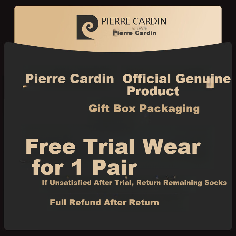 Pierre Cardin Men's 100% Cotton Socks Four Seasons Antibacterial Odor-Resistant Mid-Calf Seamless Autumn Winter Business Cotton Socks Gift Box