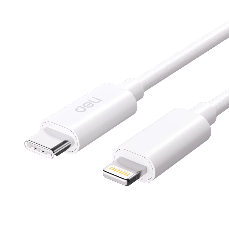 Deli Apple Charging Cable Type-C Data Cable PD30W/20W Fast Charge to Lightning for iPhone 14/13/12/11 Mobile Phone Tablet Car USB Cable 1.5m