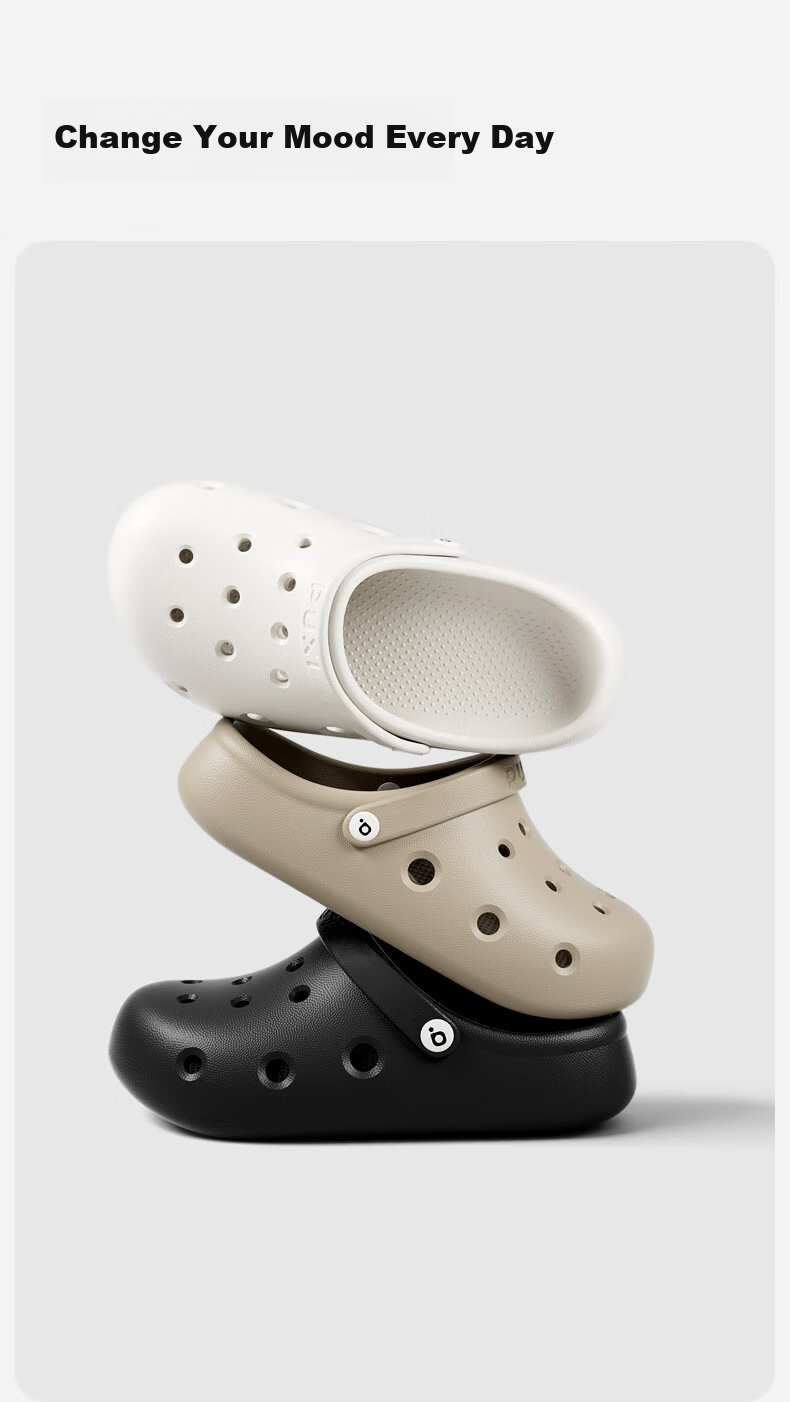 Puxi Cute Fruit Beach Women's DIY Clog Platform Thick Sole Cream White Size 39-40 16