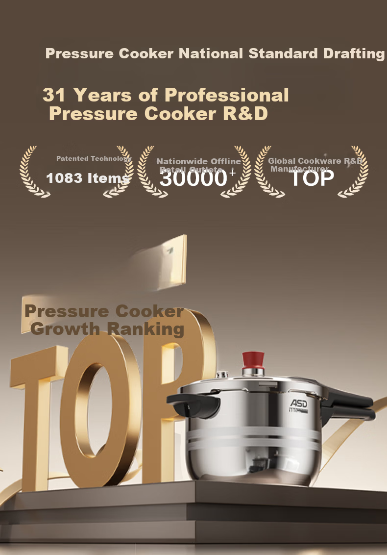 ASD Pressure Cooker 100KPa Household Pressure Cooker 304 Stainless Steel Explosion-Proof 4L Induction Cooker Compatible YS20A9WG 1