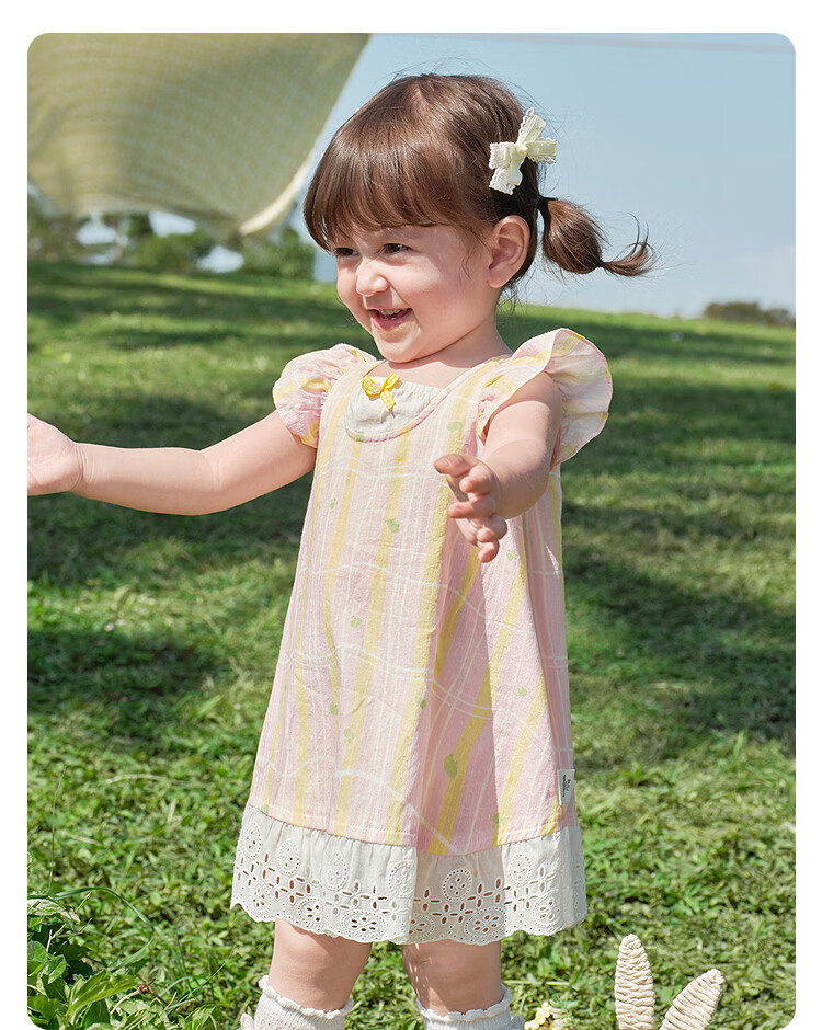 Balabala Kids Dress Baby Princess Dress 2026 Summer New Girls Cotton Sweet Cute Skirt 22