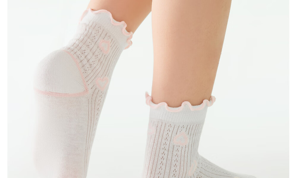 Betis Children's Socks Summer Thin Breathable Girls Mid-calf Mesh Lace Seamless Class A Baby Socks 25