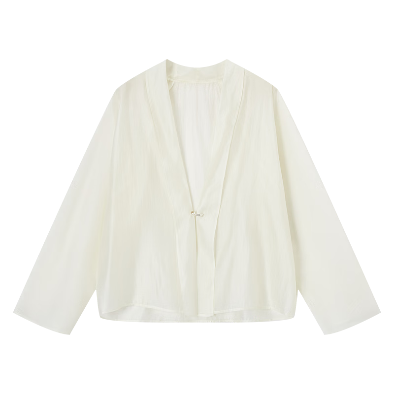 Demana [Refreshing Lyocell] Summer National Style New Chinese V-Neck Frog Button Loose Air-Conditioning Shirt Jacket for Women Premium Feel