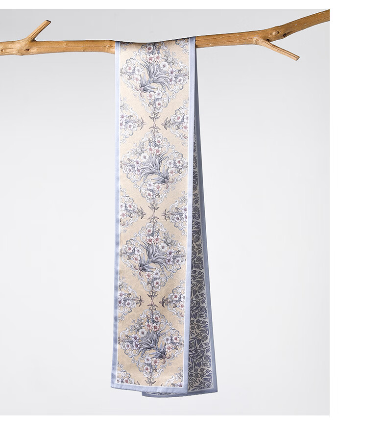 Hangsilu Silk Scarf for Women, Narrow Shawl, Mulberry Silk, Chinese Style, Birthday Gift, Holiday Present for Mom, Best Friend, Elders 14
