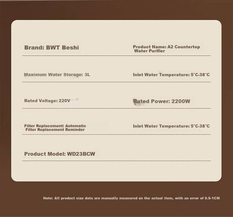 Beisi Home Desktop Instant Hot and Cold Water Purifier All-in-One UV Sterilization Direct Drinking Machine No Installation WD23BCW with 7 Filters Magnesium Ion A2 19