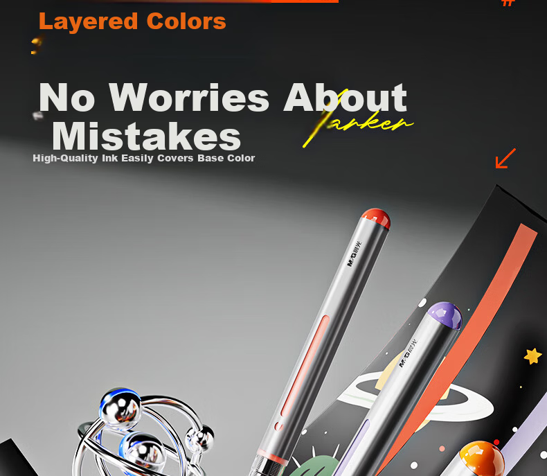 M&G 36-Color Acrylic Marker Pens Set with Direct Ink Bag, Children's Student Drawing and Graffiti Markers, Hand-Painted Coloring Pens, Back-to-School Gift APMT80J5 16