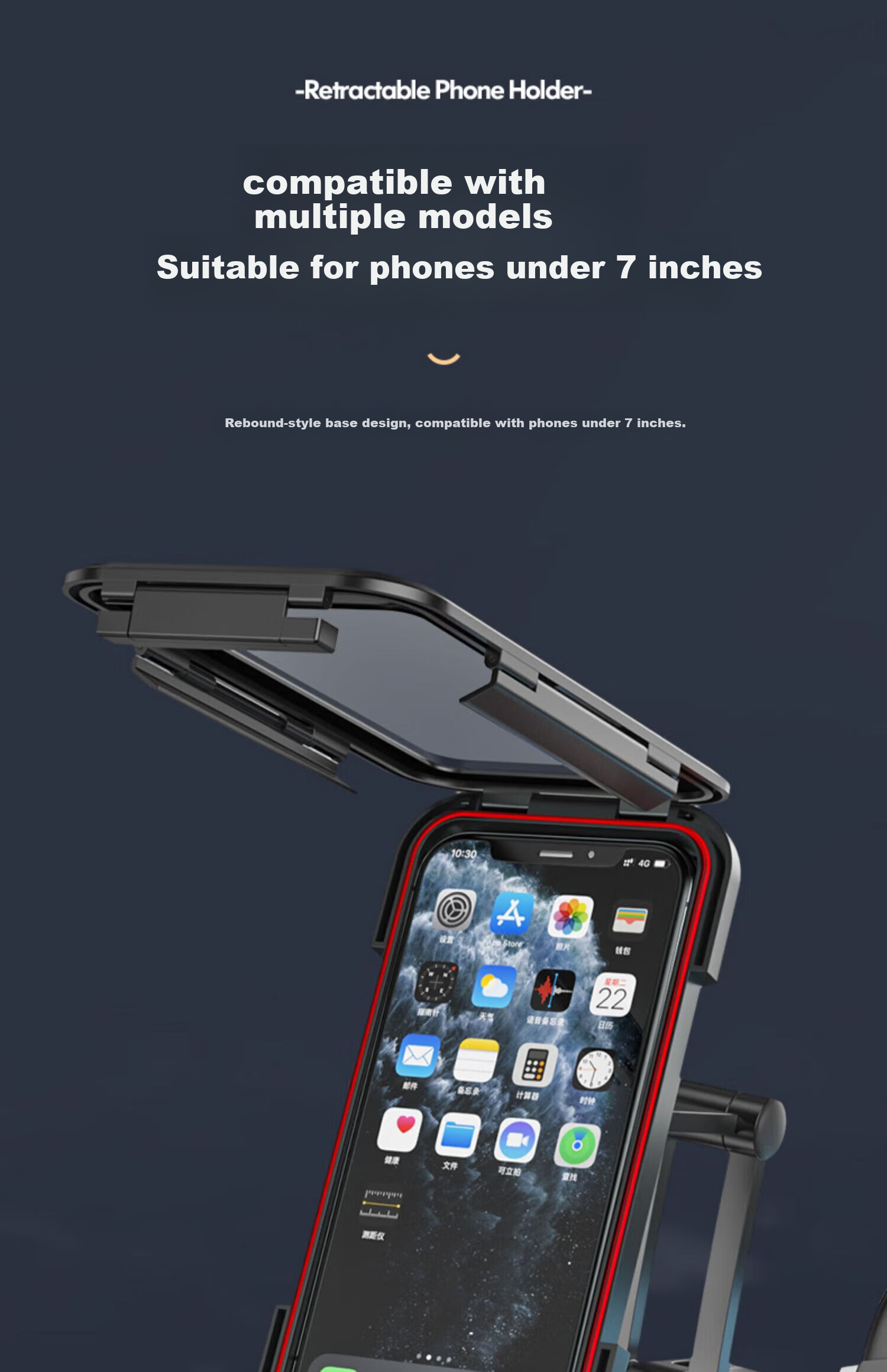 Kylie Waterproof 360° Adjustable Mobile Phone Holder for Electric Motorcycle Bicycle Handlebar, Rainproof and Shockproof 17