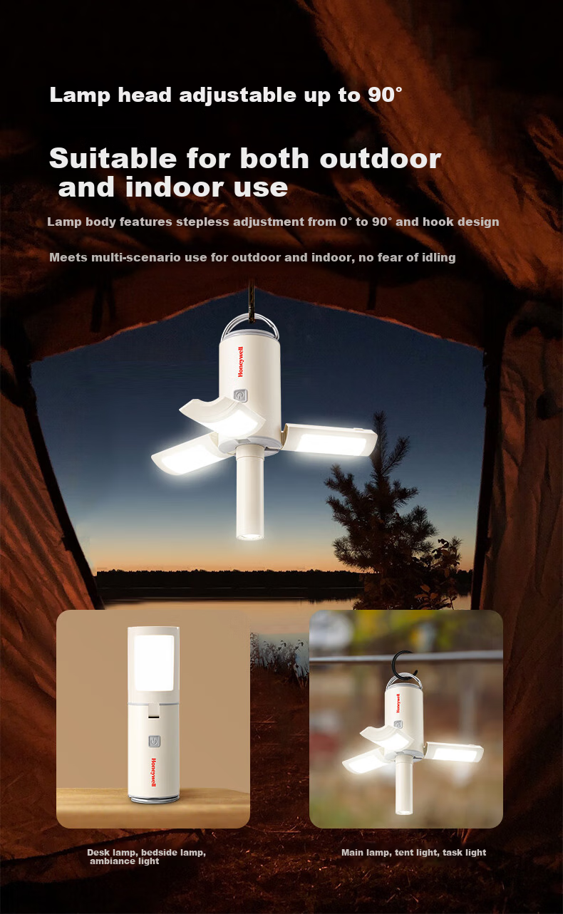 Honeywell Outdoor Camping Lantern Ambient Light Emergency Light Hanging Detachable Multi-Function High Brightness Long Battery Life Outdoor Lamp 3