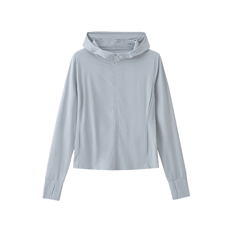 MUJI Women's UV Protection Cooling Lightweight Zip-Up Hoodie Summer 2026 New Light Purple M
