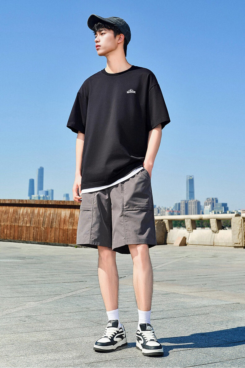 Warrior Men's Short-Sleeve Summer T-Shirt, Xinjiang Cotton Round Neck Undershirt, Versatile Top for Me 11