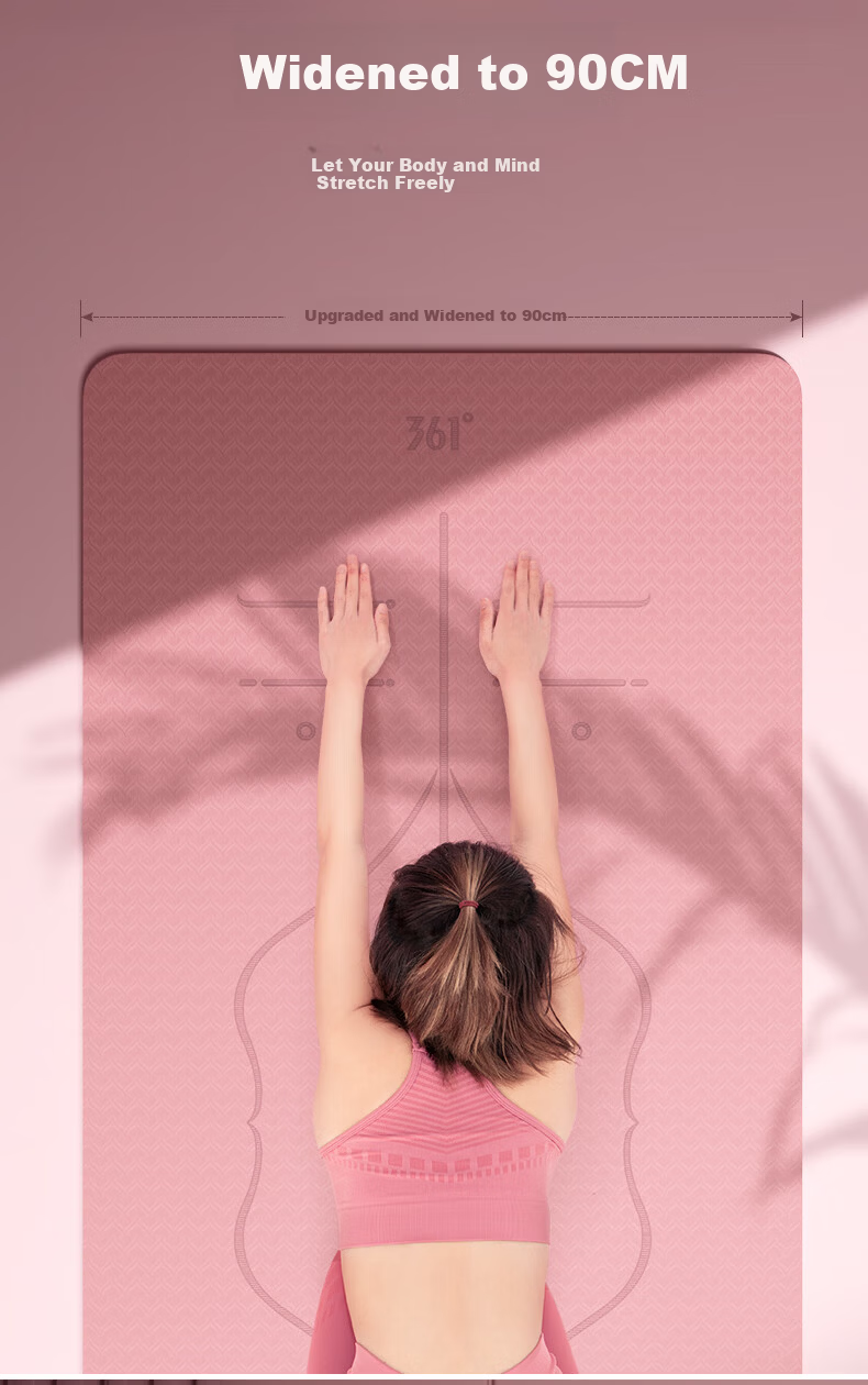 361° Yoga Mat Thickened Non-Slip Home Fitness Mat for Men and Women Shockproof Soundproof Jump Rope Mat 7