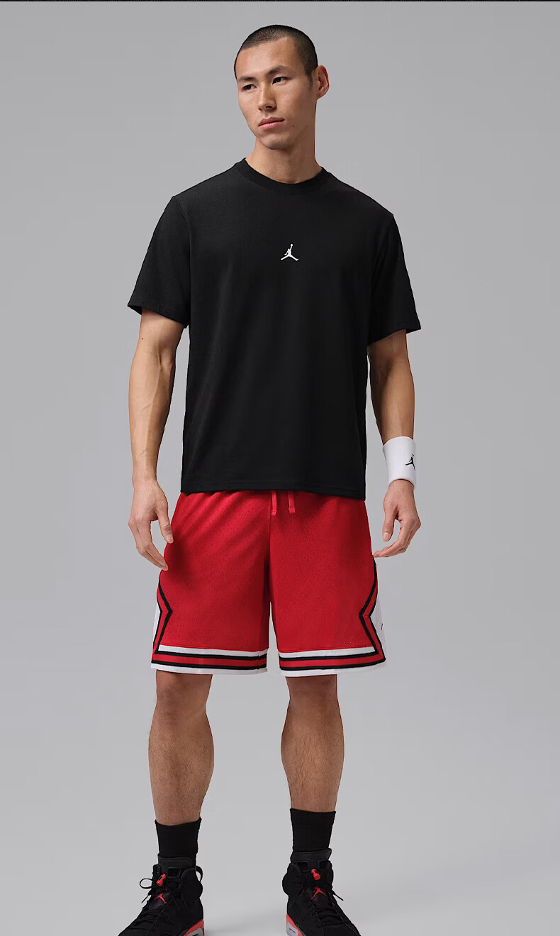 Jordan Men's Short Sleeve T-Shirt Jordan Series IB6758-010 Black Size S Breathable Versatile Gift for Boyfriend 520 4