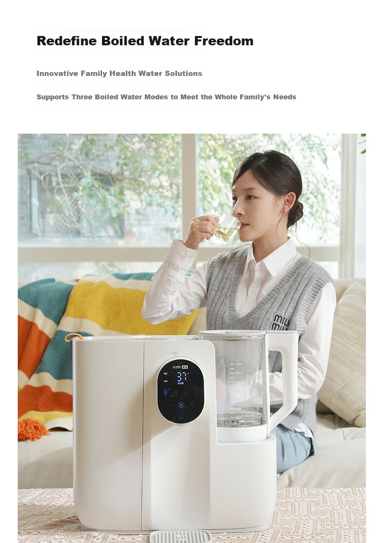 YIMI Desktop Water Purifier Heating Direct Drinking Integrated Machine Small Installation-Free RO Reverse Osmosis Constant Temperature Electric Kettle Instant Hot Water iP600H 11