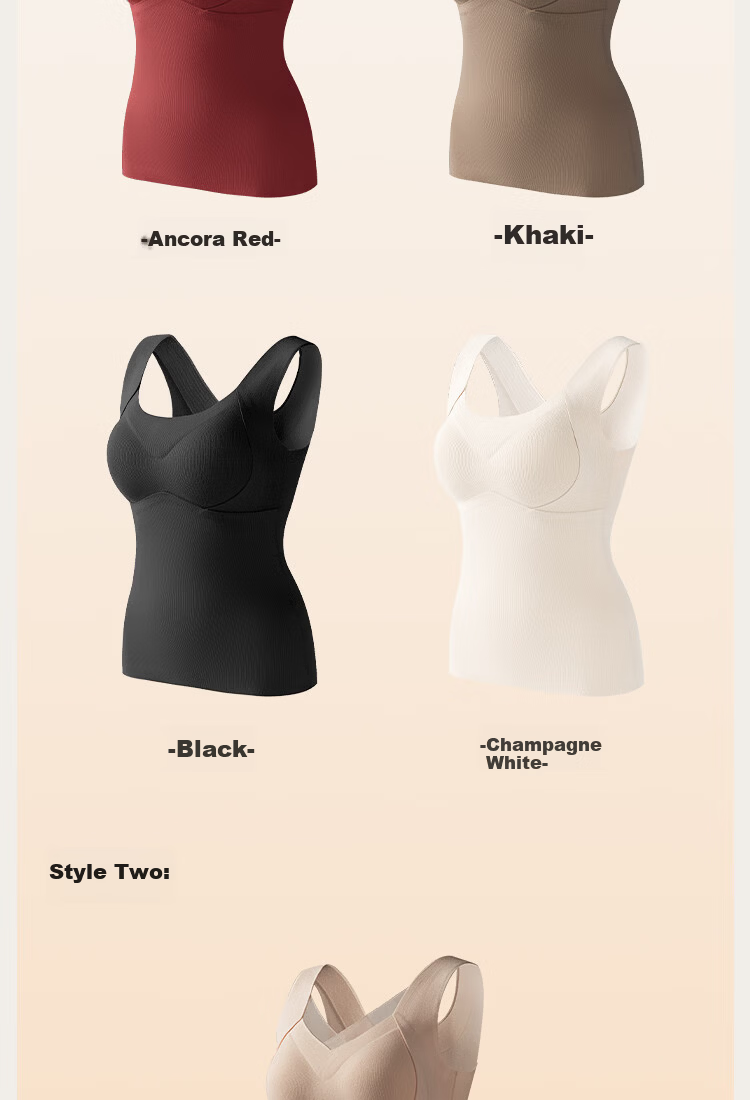 MiiOW Women's Thermal Underwear Lace Base Shirt Wool Warm Vest with Chest Pad Bra-Free 14