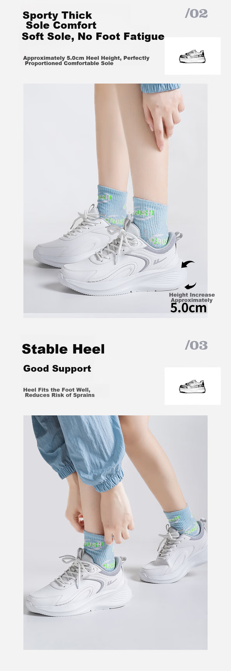 Warrior Official Women's Sports Shoes 2026 Spring New Trendy Casual White Sneakers for Women White/Off-Gray Size 35 5