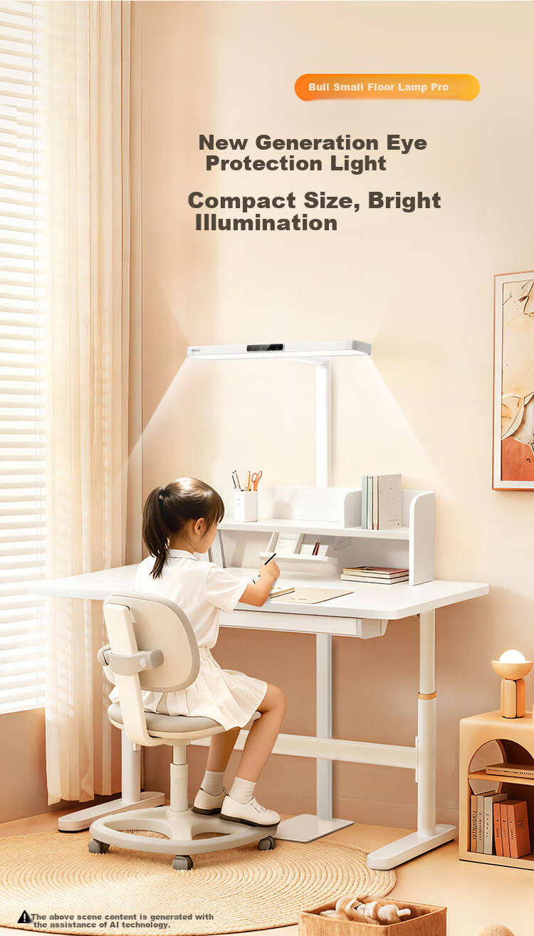 BULL Eye Protection Small Desk Lamp Full Spectrum Anti-Glare Rest Reminder Children's Study Table Clamp Pro Yang Mi Edition 2