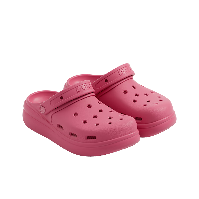 Puxi Cloud Hollow Shoes Women's Summer Outdoor 2026 New Breathable Soft Sole Sandals Unisex Raspberry Pink Size 37-38