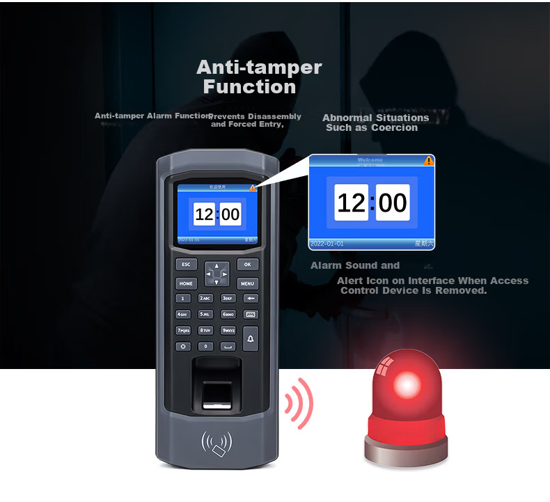 Dongwei Fingerprint Attendance and Access Control All-in-One Machine Office Glass Door Fingerprint+Password+ID Card Access Control Fire Door Wooden Door Access Control Lock 6
